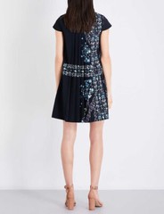 TED BAKER Unity Floral print union jack high neck A-line tunic shift dress 3 12