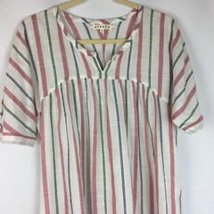 XiRENA Prim Dress Eastbound Small Striped Elbow Sleeve Pullover Relaxed Fit