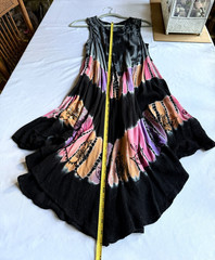 INDIA BOUTIQUE Softly Draped Colorful BOHO Tie-Dye Dress – One Size