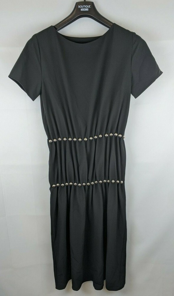 Boutique Moschino Short Sleeve Dress, Black, Women&rsquo;s 36 (4)