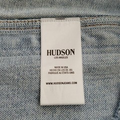 HUDSON Two-Toned Distressed Button-Down Sleeveless Denim Dress SIZE: M
