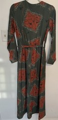 Bottle Green Printed Simple Beautiful Abaya Ramazan Eid Gown Islamic Dress