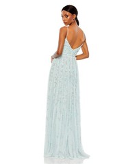 Mac Duggal Size 16 Seamist Green 9166 Formal Embellished A-line Gown Dress NWT