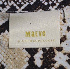 Maeve Womens Snakeskin Python Print Pullover Juno Dress Small