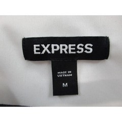 Express Womens White Sleeveless Tiered Surplice V-Neck Belted Mini Dress Size M