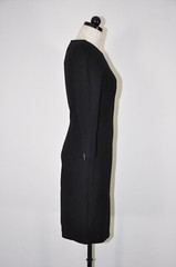 J CREW Black Jersey Structured Knit Silver Zipper Sheath Pencil Dress Women S M