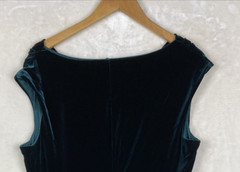 Nipon Boutique Velvet Dress Womens 12 Green Cocktail Party Holiday Romantic Goth