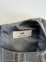 CUE Made in Australia Plaid Mini Dress Sleeveless size 10