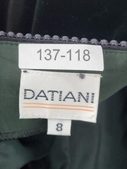 Datiani Vintage Dress Womens Small Dark Green Velvet Low Back Rhinestone Y2K
