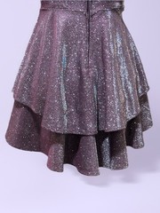 B. Darlin Purple Glitter Ruffle Tiered Mini Dress EUC Sz. 1/2