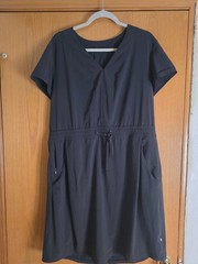 REI Co-Op Womens 1XL Black Aoraki Dress Zip Pocket Hiking Travel Pockets