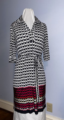 Laundry by Design Women&rsquo;s Geometric Dots black white & red women&rsquo;s dress Sz 10