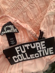 Future Collection Eyelet A Line Light Pink Boho Maxi Dress Size XXL NWT
