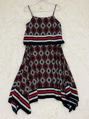 Tommy Hilfiger Dress 6 Black Asymetrical Hem Fairygoth BoHo Chic Grunge Empire