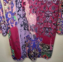 Atelier Nicole Miller Floral Patchwork Dress M Artsy Boho Whimsigoth NWT $310