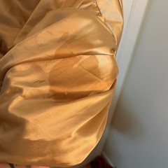 Jessica McClintock Gold Strapless Mini Dress Size 8 Vintage Prom 80s 90s Formal