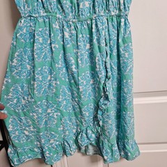 Lilly Pulitzer Kalen Dress Womens XL Teal White Shell Print Ruffle Faux Wrap