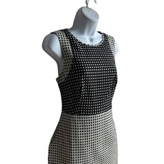 Covington Womens A-line dress Sz 10 Sleeveless waisted stretch lined H-1
