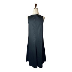 Maeve Dress Women XS Black Linen Asymmetric Hem Sleeveless Ismene Midi Preppy