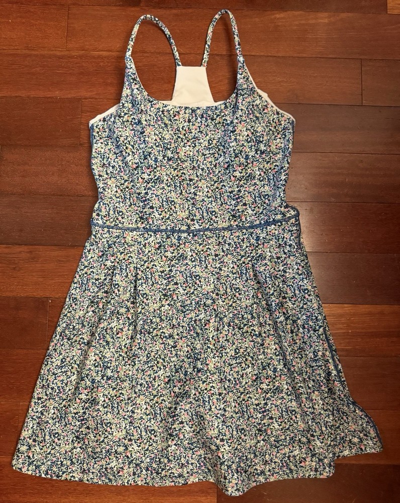 Sage Collective Tennis Dress Womens Medium Floral Green Mini Athletic