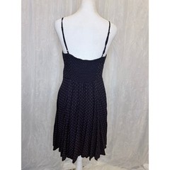 Gap Womens Navy Blue Geometric Diamond Print Smocked Back Cami Dress Small
