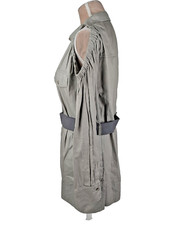 Brunello Cucinelli Khaki Off Shoulder Shirt Western Snap Front Mini Dress XXL