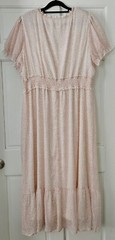 Ophelia Roe Romantic Country Long Dress Women 3X Cottage Prairie Pink Festival