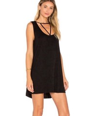Michael Lauren REVOLVE Mackay Tank Cutout MINI Dress In Black EUC Size XS