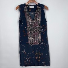 A.L.C. Sera Tux Mixed Printed Silk Dress Size 2