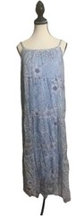Elena Baldi Dress Sz XL Silk Blend Rope Straps Made in Italy Floral Lined