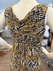NEW Emma & Michele Sleeveless Maxi Dress Sz S/M Animal Print Long Cocktail Party