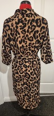 New, Crepe Style Fabric, Rounded Dipped Hemline, Knee Length Shirt Dresd 12-14