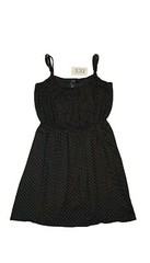 FOREVER 21 Black/Gold cute polka dot dress Size S