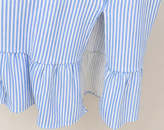 New Maison Jules Cotton Dress Size Large Blue Stripe Casual Midi Summer
