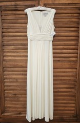 Jessica Howard 2 Pc Dress Jacket Set Ivory Formal Gown Women Size 10 NWT