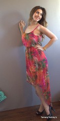 Multi Floral Print Blouson Dress By Bailey Girl New Junior Size S Msrp $42.00