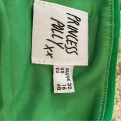 Princess Polly Dress Bodycon Mini Length Green Open Back Ruched Sides Strappy