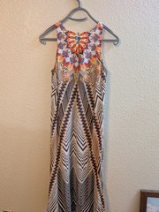 Anthropologie HD in Paris 100% Silk Solstice Midi Dress, Size 4