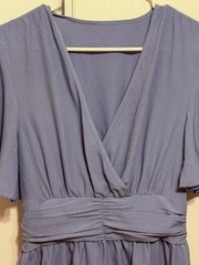 Blue Midi Wrap Dress with Flutter Sleeves. Womens. Medium. New. No tags.No brand