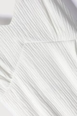 Lulus L Plisse Pleated View and I White Tie-Back Faux-Wrap Midi Dress Bridal