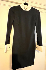 Versace Black/White Colorblock Open Back Long Sleeve Mini Dress Women’s 38-
