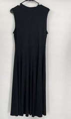 Who What Wear Large Midi Dress Womens Black Ribbed Mock Neck Tie Back Sleeveless