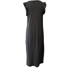 Universal Thread Midi Maxi Dress Ruffle Sleeve Size S Gray Distressed Minimalist