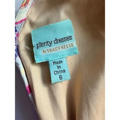 PLENTY BY TRACY REESE Pastel Floral Boho Cottagecore Dress Pleated V-Neck Size 6