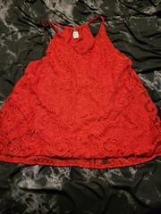 Red lacy mini dress/top