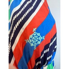 Lilly Pulitzer Bold Resort Wear Nautical Silk Stripe Halter Dress Playful Size S