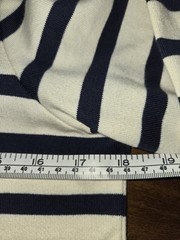 Nautical LL Bean Dress XS Classic Boat Neck 3/4 Sleeve Striped Red Blue Beach