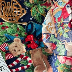 Vintage RJ Stevens Santa Christmas Jumper Bow Button Front Dress 16 USA