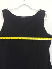 Amanda Smith Black Shift Dress Sleeveless Zip Women 18W Office Staple Layering