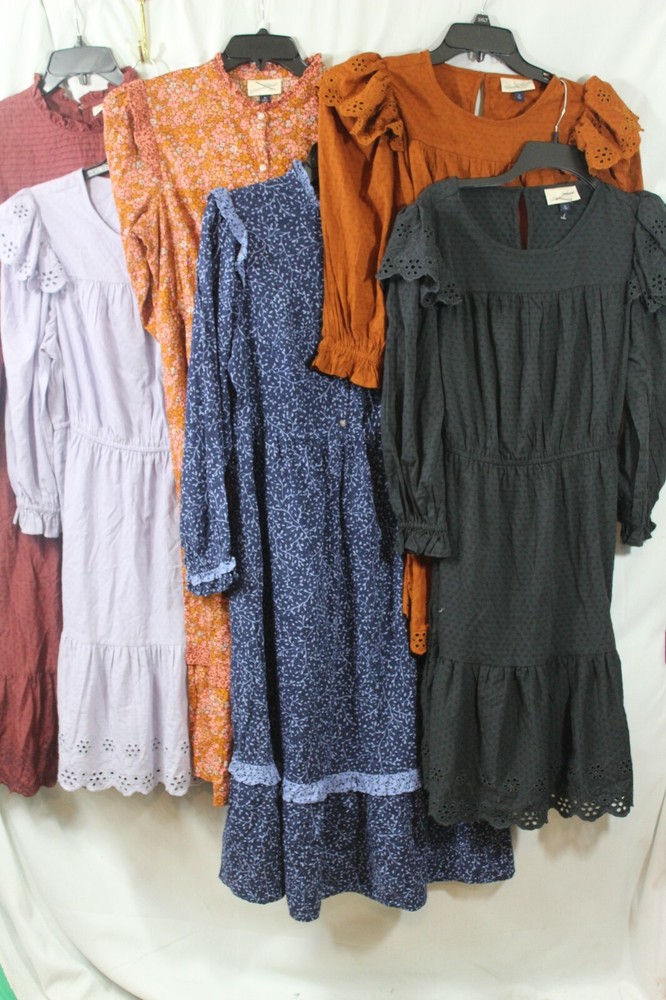 Universal Threads Prairie Style Blue/Brown/Orange Fall Dress Sizes XS-XXL (B333